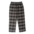 Chrome Hearts After School Leather Cross Patch Flannel Pants Black Grey White