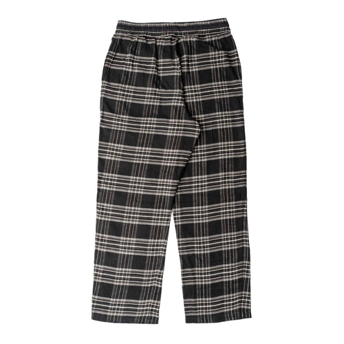 Chrome Hearts After School Leather Cross Patch Flannel Pants Black Grey White